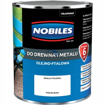 Emalia ftalowa półpołysk biały Ftalonal 0,7L Farba NOBILES