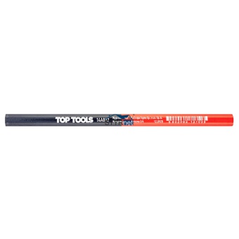 OŁÓWEK STOLARSKI BUDOWLANY GRANATOWO-CZERWONY TOP TOOLS