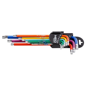 KLUCZE IMBUSOWE TORX DŁUGIE 9 SZTUK NEO TOOLS