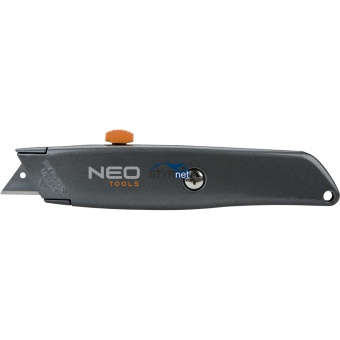 Nóż z ostrzem trapezowym metalowy korpus NEO TOOLS