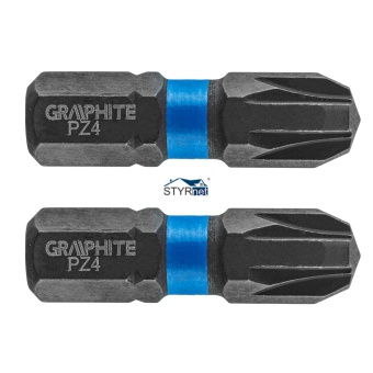 Bity udarowe PZ4 x 25 mm 2 sztuk GRAPHITE