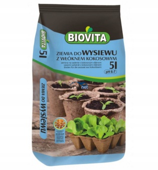 ZIEMIA BIOVITA DO WYSIEWU Z WŁÓKNEM KOKOSOWYM PODŁOŻE 5L