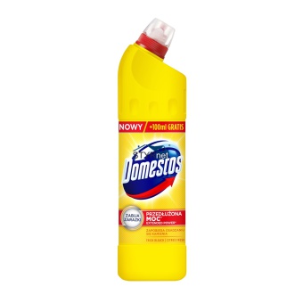 DOMESTOS GEL ŻEL DO WC WYBIELACZ CITRUS CYTRYNOWY 750ml