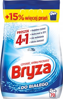 BRYZA PROSZEK DO PRANIA BIAŁEGO WHITE 4,55kg BIEL