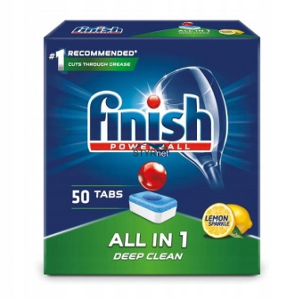 FINISH TABLETKI DO ZMYWARKI ALL IN ONE 50 SZTUK LEMON
