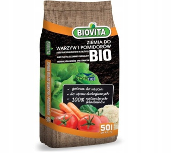 PODŁOŻE BIOVITA BIO ZIEMIA DO WARZYW I POMIDORÓW 50L