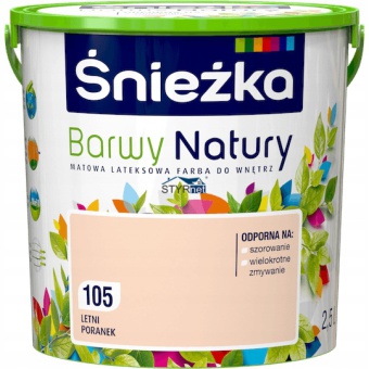 ŚNIEŻKA FARBA LATEKSOWA BARWY NATURY LETNI PORANEK 2,5L