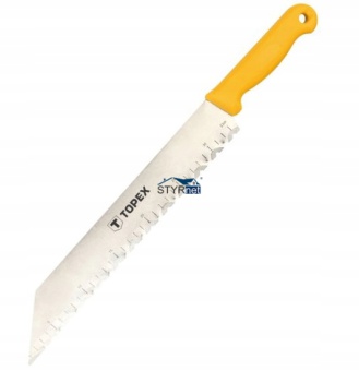 NÓŻ DO WEŁNY MINERALNEJ SZKLANEJ SKALNEJ 480mm OSTRZE 335 mm TOPEX