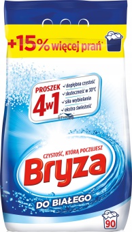 BRYZA PROSZEK DO PRANIA BIAŁEGO WHITE 5,85kg BIEL 90 PRAŃ