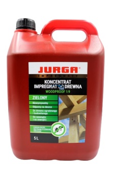 JURGA IMPREGNAT DO WIĘŹBY DACHOWEJ KONCENTRAT WOODPROOF 1:9 ZIELONY 5L