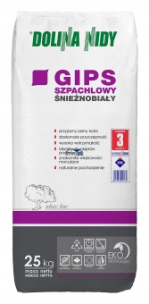 GIPS SZPACHLOWY ŚNIEŻNOBIAŁY DOLINA NIDY 25 KG