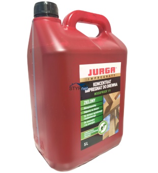 JURGA IMPREGNAT DO WIĘŹBY DACHOWEJ KONCENTRAT WOODPROOF 1:9 ZIELONY 5L