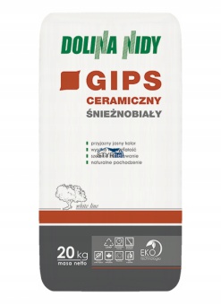 GIPS CERAMICZNY ŚNIEŻNOBIAŁY DOLINA NIDY 20 KG