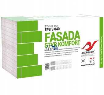 STYROPIAN STYRMANN FASADA STYR KOMFORT EPS S 040 grub. 14cm FREZOWANY 1,9m2