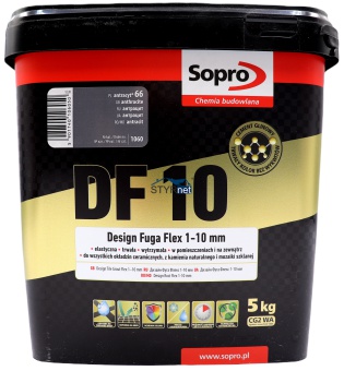 SOPRO DEKORACYJNA FUGA DF10 DESIGN FLEX ANTRACYT 66 5 KG