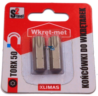 KOŃCÓWKI DO WKRĘTARKI TORX TX 50 - 2szt WKRĘT-MET