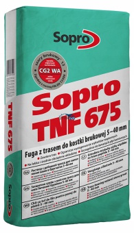 SOPRO TNF 675 FUGA DO KOSTKI BRUKOWEJ I KAMIENIA NATURALNEGO SZARY BRUKOWY 25 KG