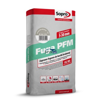 SOPRO PFM ZAPRAWA FUGOWA DO KOSTKI BRUKOWEJ 25 KG SZARY BRUKOWY