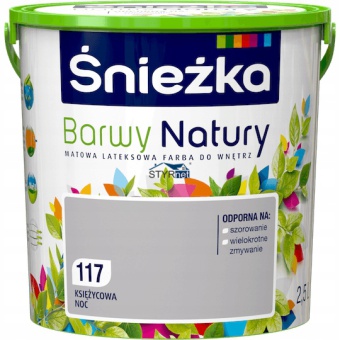 FARBA LATEKSOWA ŚNIEŻKA BARWY NATURY KSIĘŻYCOWA NOC 2,5L