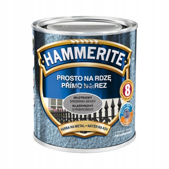 Hammerite Na Rdzę 0,7L srebrno-szary młotkowy AKZO