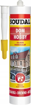 SOUDAL SILIKON UNIWERSALNY DOM HOBBY BEZBARWNY 280 ML