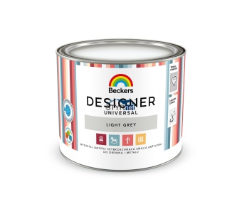 Emalia do drewna i metalu Designer Light Grey 0,5 L BECKERS