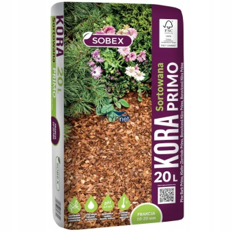 KORA IGLASTA (SOSNOWA) SORTOWANA DROBNA PRZESIEWANA PRIMO SOBEX 20L
