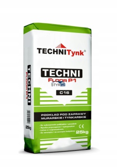 PODKŁAD POD ZAPRAWY MURARSKIE FLOOR P1  48 SZT PO 25 KG = 1200 KG TECHNItynk
