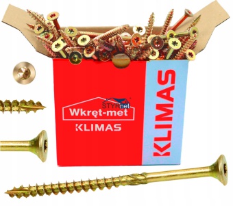 WKRĘTY CIESIELSKIE DO DREWNA 6x80 TORX 200 sztuk ST KLIMAS