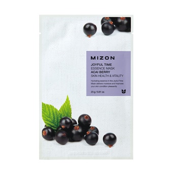 MIZON Wzamcniająca maska w płacie z ekstraktem z jagód Acai  Joyful Time Essence Mask Acai Berry 23g