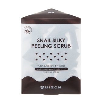 MIZON Peeling do twarzy z ekstraktem ze śluzu ślimaka Snail Silky Peeling Scrub 24szt.