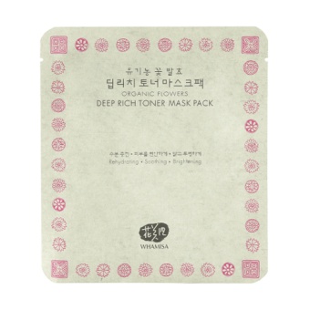 WHAMISA Głęboko nawilżająca maska do twarzy Organic Flowers Deep Rich Toner Mask Pack 23g