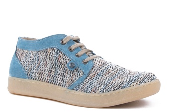 MODEL 041 NIEBIESKI WELUT + TEKSTYL - ROZMIAR 38       
