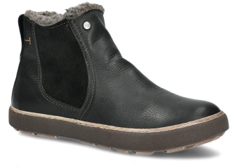 TRZEWIK DAMSKI MODEL 348 CZARNY RUSTIC + BARANEK - ROZMIAR 38