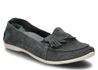 PÓŁBUT DAMSKI MODEL 313 GRAFIT WELUR - ROZMIAR 37