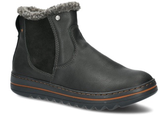 TRZEWIK DAMSKI MODEL 348 CZARNY RUSTIC +BARANEK - ROZMIAR 40