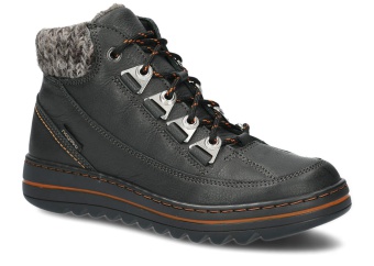 TRZEWIK DAMSKI MODEL 341 CZARNY RUSTIC +BARANEK - ROZMIAR 36