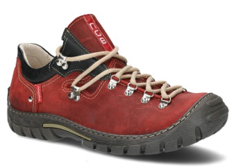 TREKKING MĘSKI MODEL 055 CZERWONY CRAZY - ROZMIAR 44
