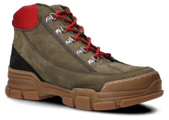 TRZEWIK MŁODZIEŻOWY MODEL 341 KHAKI SAMUEL + KRATKA - ROZMIAR 41