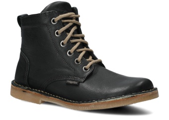 TRZEWIK MŁODZIEŻOWY MODEL 087 CZARNY RUSTIC + BARANEK - ROZMIAR 39