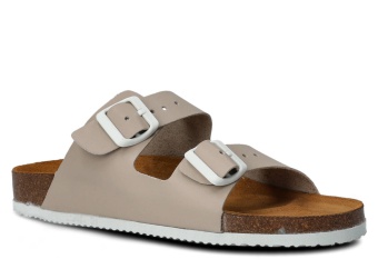 KLAPEK DAMSKI MODEL 017 BEŻ LICO VEGAN - ROZMIAR 39