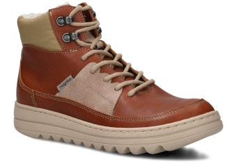 TRZEWIK MŁODZIEŻOWY MODEL 612 RUDY RUSTIC + BARANEK - ROZMIAR 38