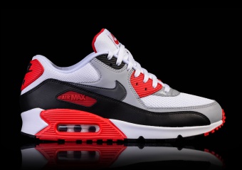 NIKE AIR MAX 90 ESSENTIAL WHITE FIRE RED