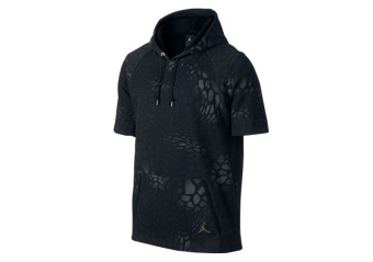 NIKE AIR JORDAN BLACK CAT HOODIE BLACK METALLIC CACAO