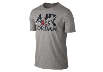NIKE AIR JORDAN FLIGHT TEE GREY HEATHER