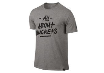 NIKE KYRIE ALL ABOUT BUCKETS TEE GREY HEATHER