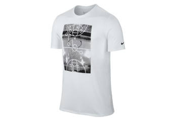NIKE COURT PLAYS TEE WHITE