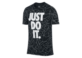 NIKE AOP PLAYS JDI TEE BLACK/WHITE