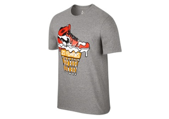 NIKE AIR JORDAN 23 FLAVORS TEE GREY HEATHER