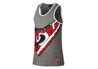 NIKE JORDAN SUNDAE TANK GREY HEATHER/WHITE
